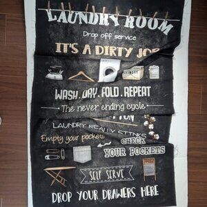Laundry Room Rules Theme Cotton Fabric Panel by Chelsea Designworks